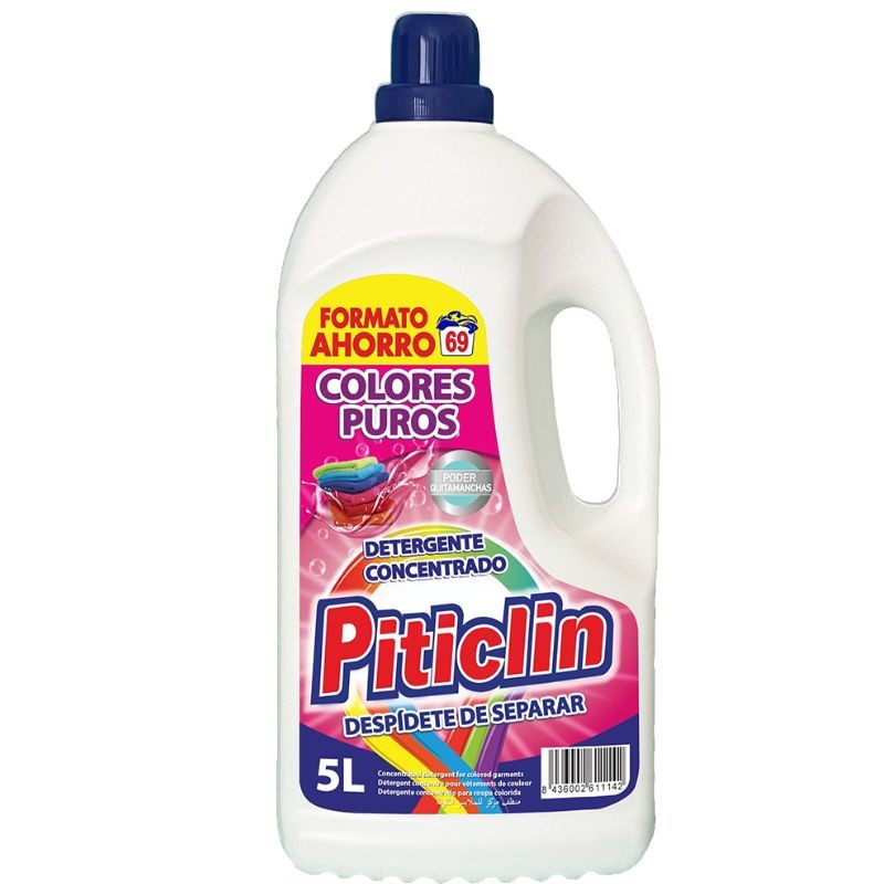 Detergente PITICLIN Colores Puros 80 Dosis 5L | Cash Borosa