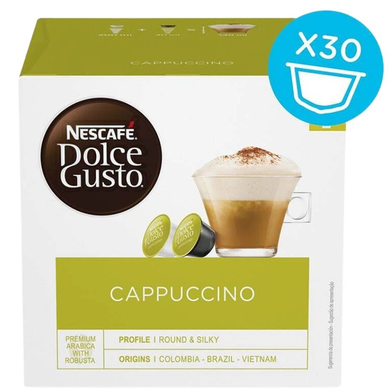 Capsulas Cafe NESCAFE Dolce Gusto Capuccino  30 Caps | Cash Borosa