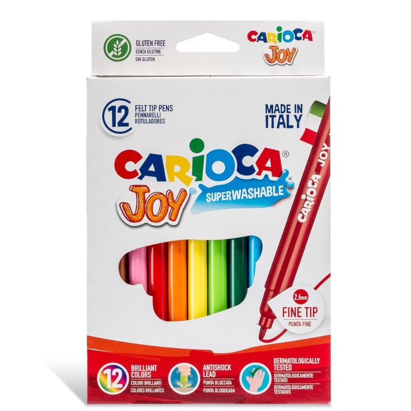Rotulador CARIOCA JOY  Tinta Lavable C/12  Colores Surtidos | Cash Borosa
