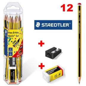 Lapiz STAEDTLER Evolution Nº2Hb Blister 12Und+Goma+Sacapunta