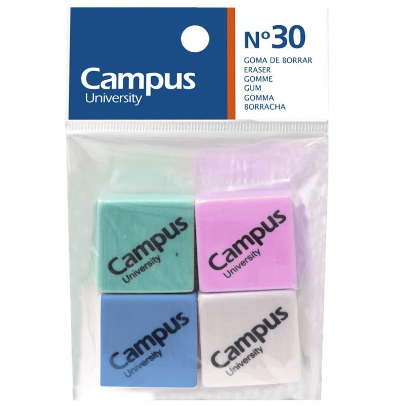 Goma Borrar CAMPUS 30x30x10 4 Und | Cash Borosa