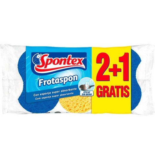 Estropajo SPONTEX Frotaspon  2+1 Azul | Cash Borosa