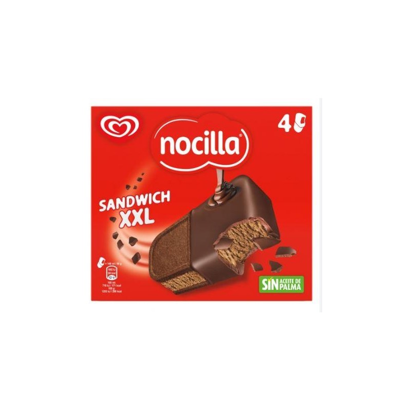 Helado Sandwich XXL NOCILLA  4 Und | Cash Borosa