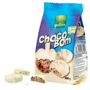 Galleta GULLON Choco Bom Blanco 100 Gr | Cash Borosa