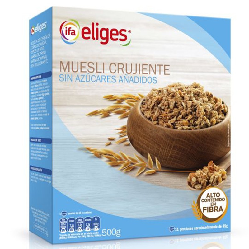 Cereales  IFA 500 Gr Muesli Crujiente  Sin Azucar | Cash Borosa