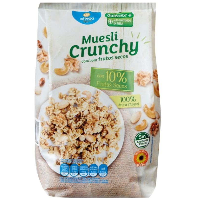 Cereales ALTEZA Muesli Crujiente con Frutos Secos 500 GR | Cash Borosa