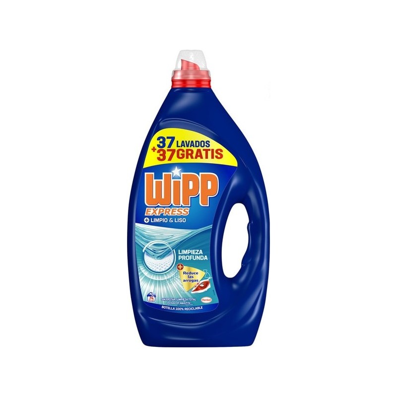 Detergente Ropa Liquido WIPP Limpio Y Liso 35 + 35 Lavados | Cash Borosa