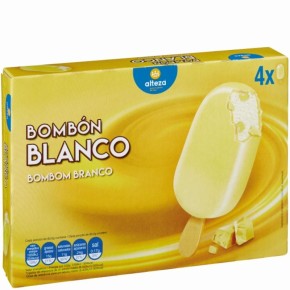 Helado Bombon Blanco ALTEZA Pack 4 UND