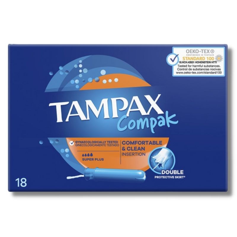 Tampon TAMPAX Compak Super Plus 18 UND | Cash Borosa