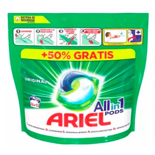 Detergente Ropa Capsulas ARIEL 3 en 1 21+12 UND | Cash Borosa