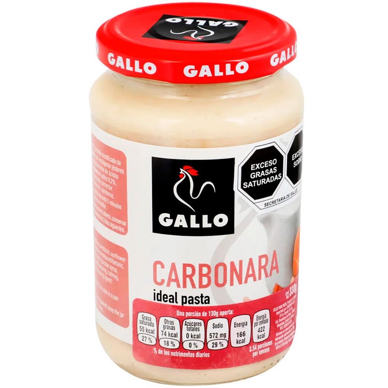 Salsa Carbonara GALLO 330 GR | Cash Borosa
