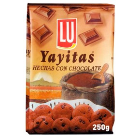 Galleta Yayitas Chocolate LU 250 GR