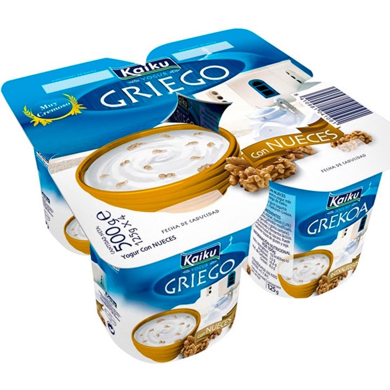 Yogur Griego con Nueces KAIKU Pack 4 x 125 GR | Cash Borosa