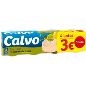 Atun Claro en Aceite de Oliva CALVO  4€ Pack 4
