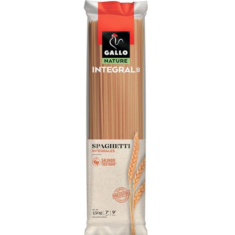 Spaghettis Integral GALLO Nature 450 GR | Cash Borosa