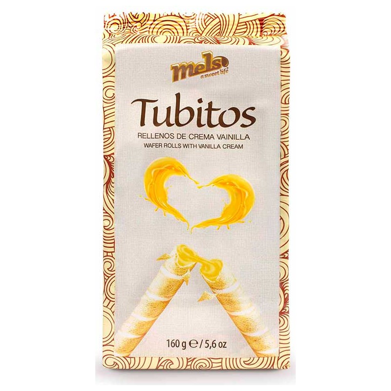 Tubitos Rellenos Vainilla MELS 150Gr | Cash Borosa