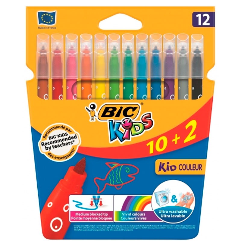 Rotulador BIC Fino Kids C/10 + 2 | Cash Borosa