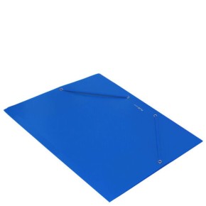 Carpeta Solapas PLUS  Pp Folio Gomas Azul Colorgraf