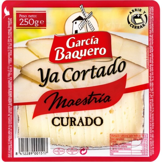 Queso Curado GARCIA BAQUERO Ya Cortado 225GR | Cash Borosa