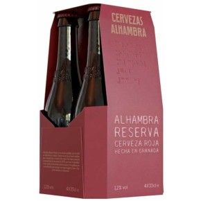 Cerveza Tercio ALHAMBRA Roja Pack 4 UND X 33 CL