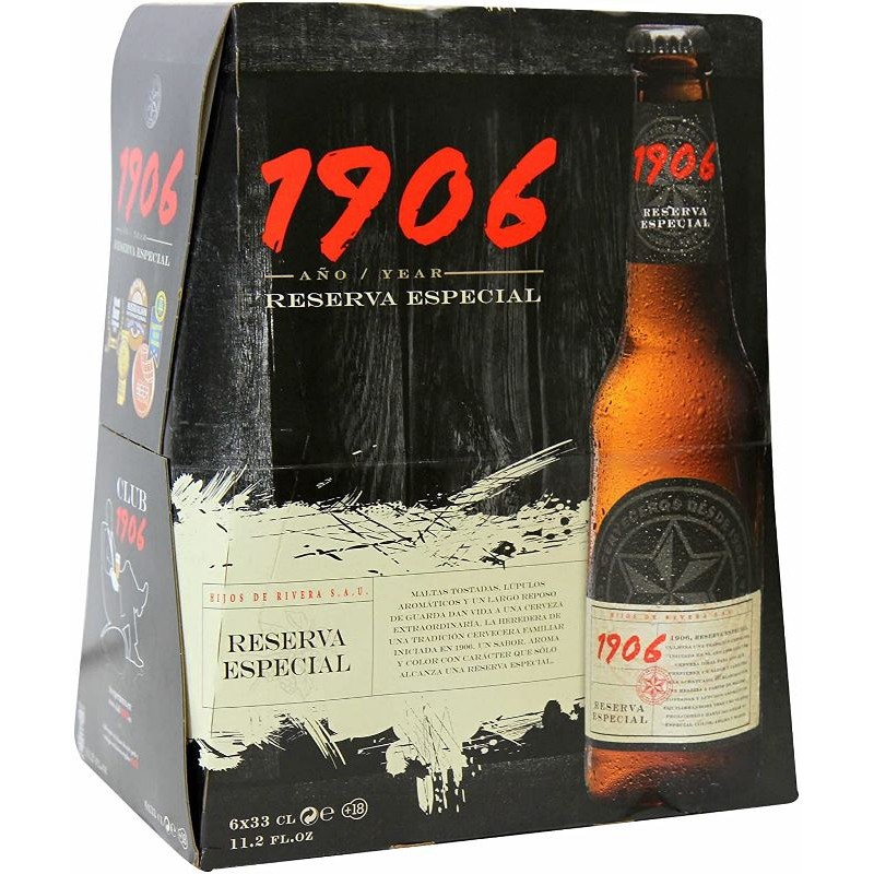 Cerveza Tercio ESTRELLA DE GALICIA 1906 Pack 6 X 33 Cl | Cash Borosa