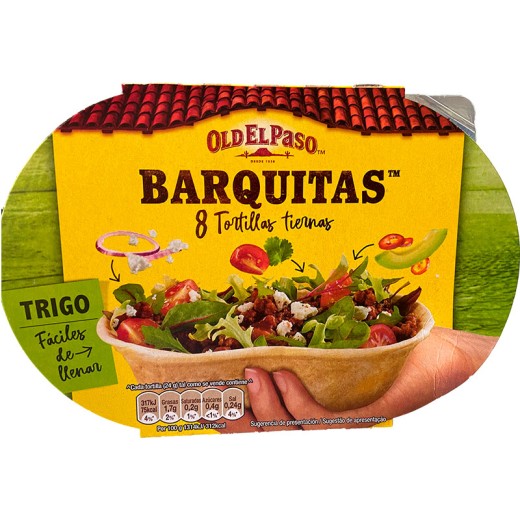 Tortilla Trigo Barquitas Mexicanas OLD DEL PASO 8 Und 193 Gr | Cash Borosa