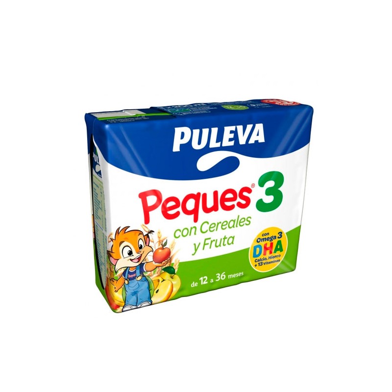 Leche de Crecimiento PULEVA Pack-3  Peques Cereales/Fruta | Cash Borosa