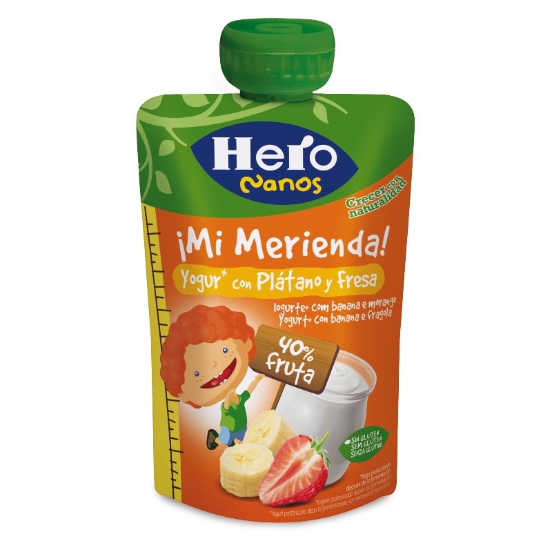 Bolsita Mi Fruta HERO Platano, Fresa y Manzana 100 GR | Cash Borosa