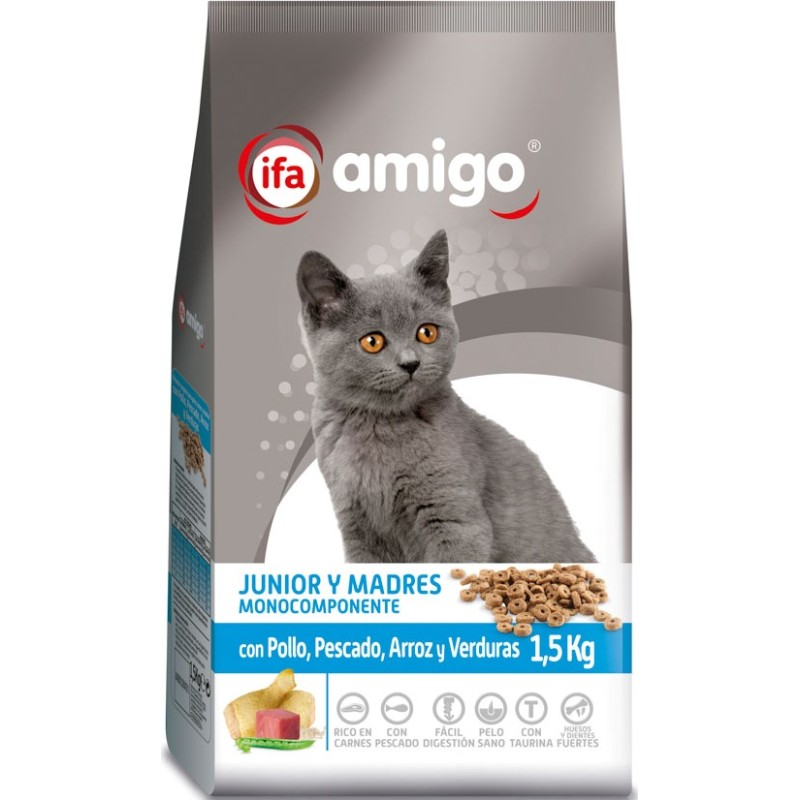 Ani. Gato IFA Pienso 1.5KG Junior Pollo/Atun/Arroz/Vegetales | Cash Borosa