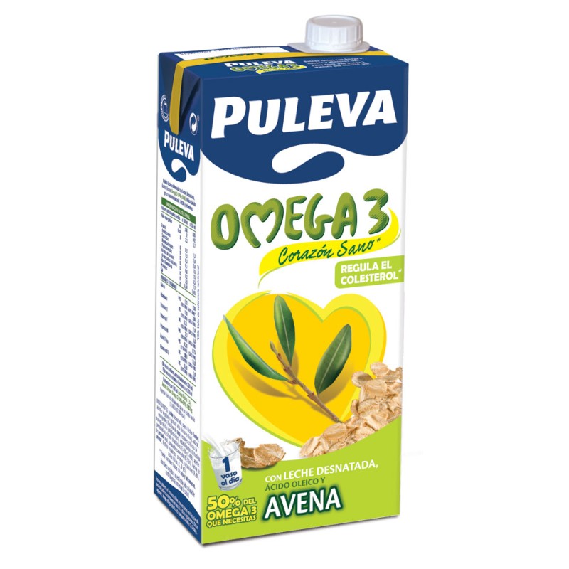 Leche Desnatada Omega 3 con Avena PULEVA 1 L | Cash Borosa