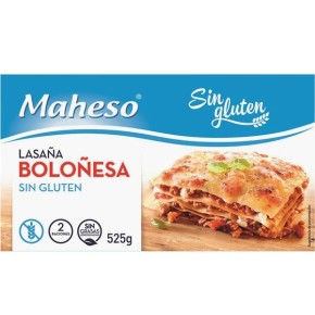Lasaña Boloñesa MAHESO Sin Gluten  525 GR | Cash Borosa