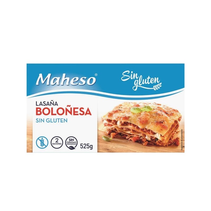 Lasaña Boloñesa MAHESO Sin Gluten  525 GR | Cash Borosa