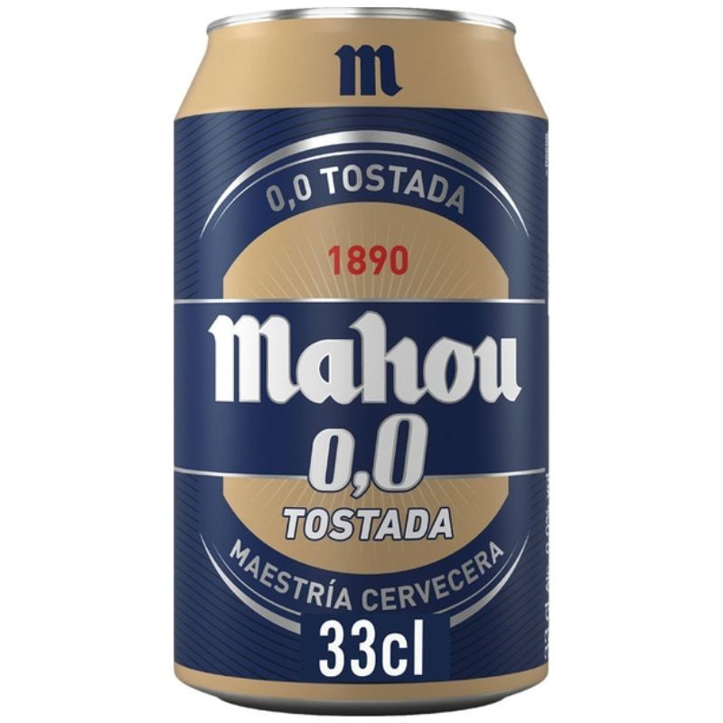 Cerveza Lata MAHOU 0,0 Tostada 33 CL | Cash Borosa