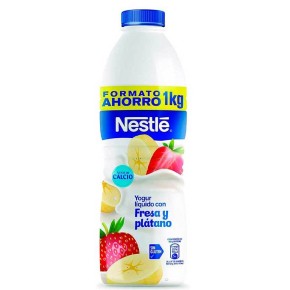 Yogur Liquido Sabor Fresa Platano NESTLE 750 GR