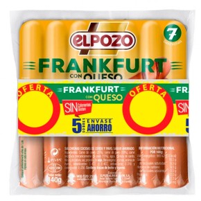 Salchichas Frankfur Queso ELPOZO Pack 4 Und  2 €