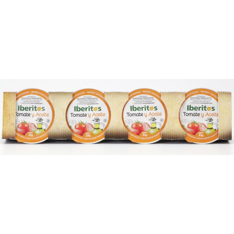 IBERITOS Monodosis Pack-4 Tomate Y Aceite | Cash Borosa