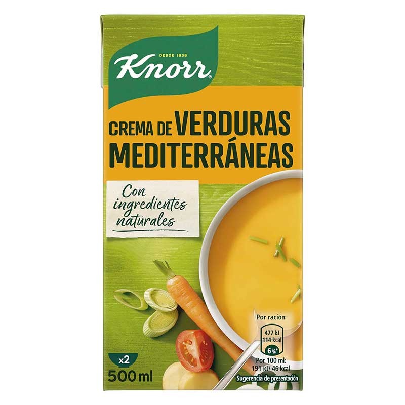 Crema De Verduras Mediterraneas KNORR 500 Ml | Cash Borosa