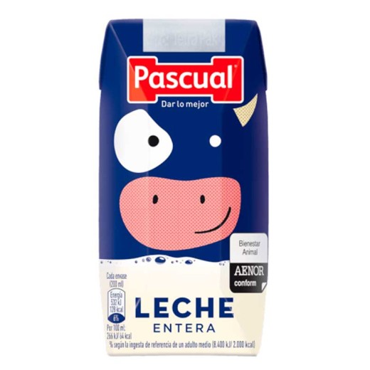 Leche PASCUAL Entera  Pack 6 UND X 200 CL | Cash Borosa