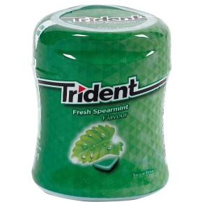 CHICLES TRIDENT MENTA BOTE 59 UNIDADES