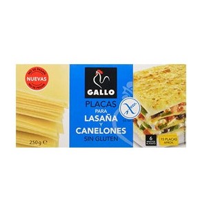 Lasaña Sin Gluten Pasta GALLO 250 Gr | Cash Borosa
