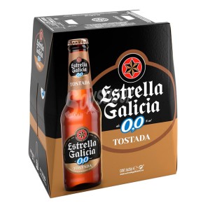 Cerveza Botellin ESTRELLA DE GALICIA 0,0 6 UND x 25 CL | Cash Borosa
