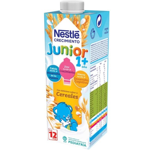 Leche de Crecimiento NESTLE Junior 3 Años Cereales 1 L | Cash Borosa