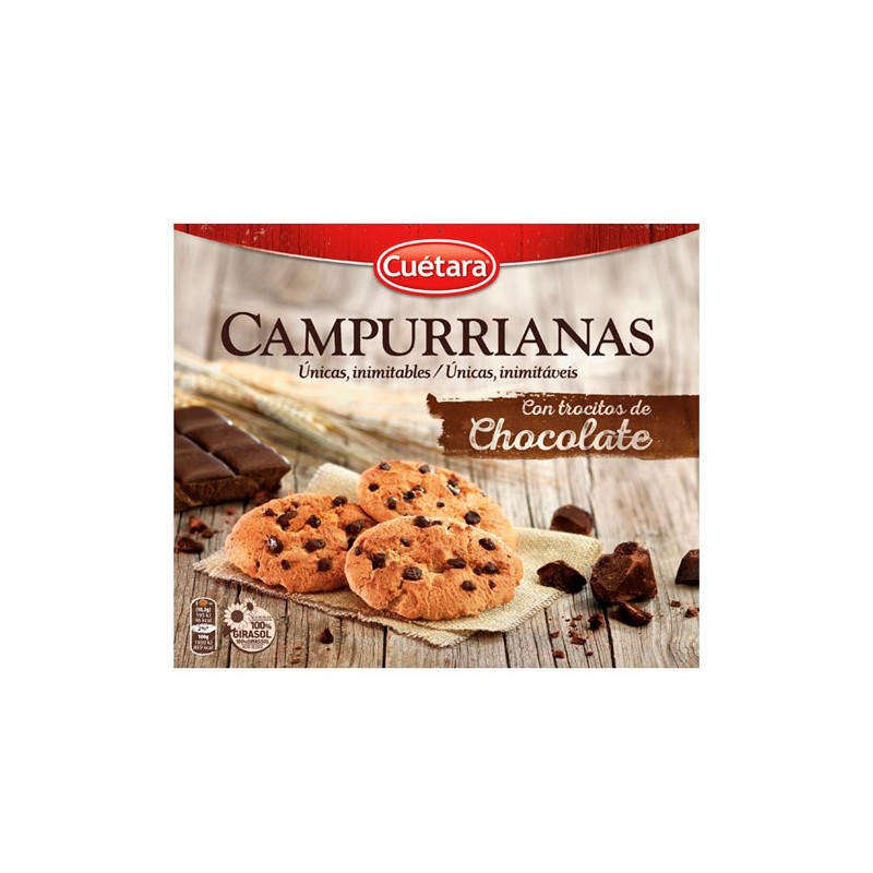 Galleta Campurrianas Trozos Chocolate CUETARA  450 GR | Cash Borosa