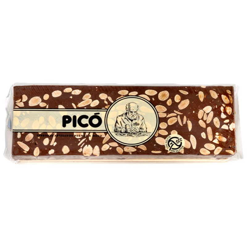 Turron de Chocolate Almendras Hecho a Mano PICO 250 GR | Cash Borosa