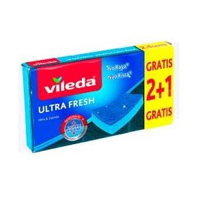 Estropajo VILEDA Fibra.V.Ultrafresh 2+1 | Cash Borosa