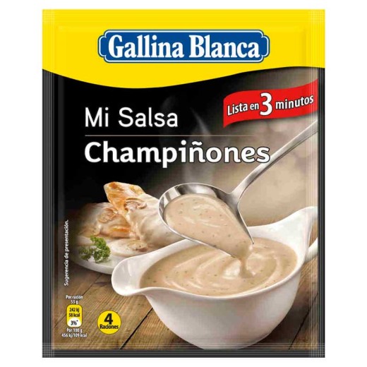 Salsa Champiñones  GALLINA BLANCA 24 GR | Cash Borosa