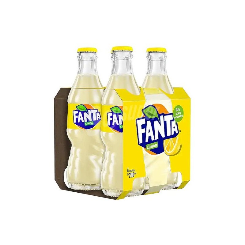 Refresco FANTA Limon Botellin Pack 4 UND X 20 CL | Cash Borosa