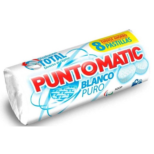 Detergente PUNTOMATIC Ropa Pastillas Blanco Puro 8 | Cash Borosa