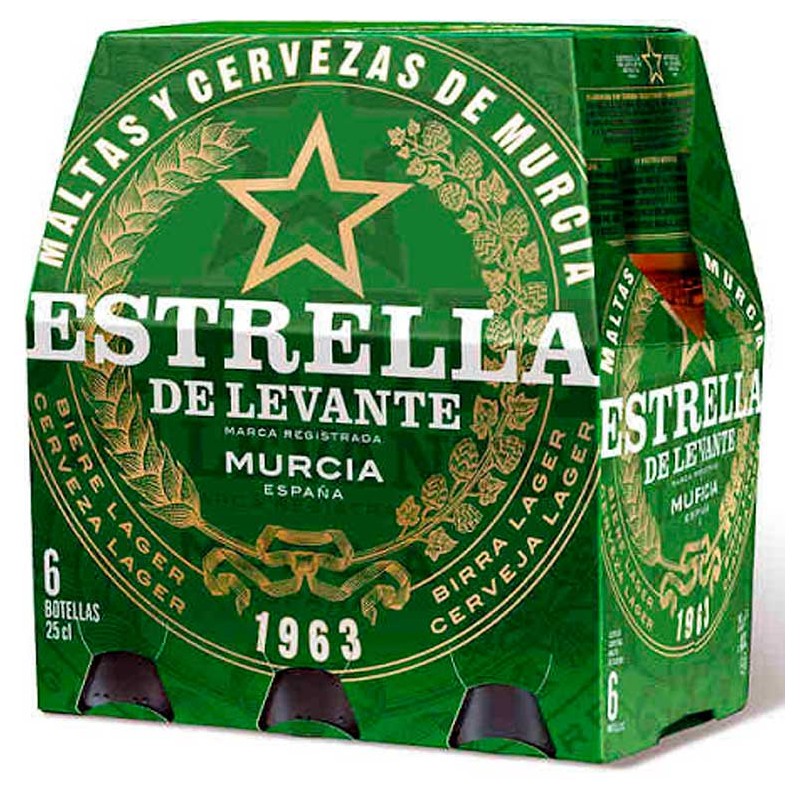 Cerveza Botellin ESTRELLA LEVANTE Pack 6 UND x 25 CL | Cash Borosa
