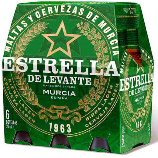 Cerveza Botellin ESTRELLA LEVANTE Pack 6 UND x 25 CL | Cash Borosa